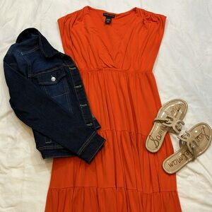 New York & Co. Orange Dress